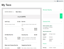 Tablet Screenshot of my-taco.com